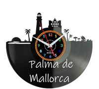 Palma De Mallorca Wall Clock Decorative Modern Vinyl Plate Perfect Gift For Spain Lovers Stylish Vinyl Clock W0470