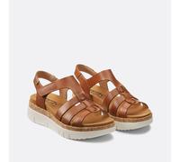 Wedge sandals for women in leather Pikolinos Palma Marron 40