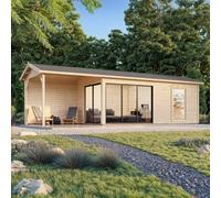 Palmako Amanda 17.1 + 7.8M² - 5.95M X 3.0M (Plus 2.78M) - 44mm Wall Logs