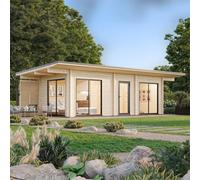 Cecilia M (7,8x3,3m | 21,8m2 | 70mm) 3-Room Modern Log Cottage with Aluminium Doors and Windows