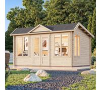 Claudia Pent M (4,2x3,2m | 11,5m2 | 34mm) Under 2.5m Clockhouse Style Log Cabin