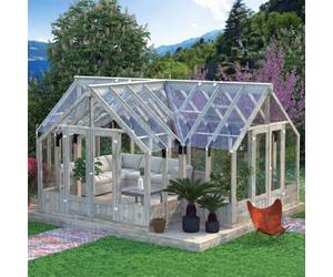 Palmako Emilia 19.1M² Glasshouse - 4.21M X 5.43M - 18mm Wall Logs