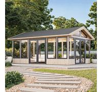 Palmako Isabella 22.2M² Sun Room - 4.01M X 5.97M - 90mm Wall Logs