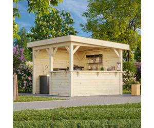 Palmako Lenna 303 Market Stall - 3.0M X 3.0M - 28mm Wall Logs