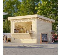 Palmako Lenna 304 Market Stall - 3.0M X 3.0M - 28mm Wall Logs