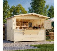 Palmako Marian 6.2M² Folding Market Stall - 2.38M X 3.03M - 16mm Wall Logs