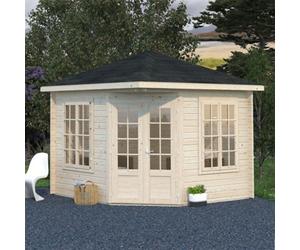 Palmako Melanie 6.9M² Corner Summer House - 2.8M X 2.8M - Double Glazed Garden Log Cabin
