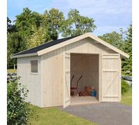 Palmako Nils 8.2M² Shed - 3.48M X 2.39M - 16mm Wall Logs