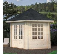 Palmako Palmako Hanna Pavilion Summer House - 3.4M Diameter - 34mm Wall Logs Glass Glazing