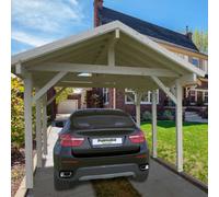 Palmako Robert 11.7M² Carport - 3.15M X 3.72M - 120 X 120 Wall Logs