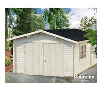 Palmako Roger 19.0M² With Up And Over Sectional Garage Door - 3.6M X 5.5M - 44mm Wall Logs