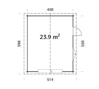 Palmako Roger 23.9m² Garage - Without Garage Door