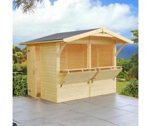Palmako Stella 5.0M² Market Stall - 2.7M X 1.9M - 16mm Wall Logs