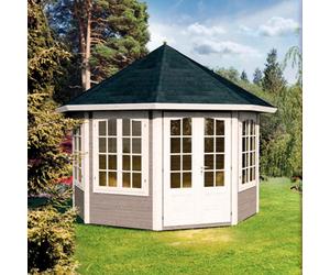 Palmako Veronica 4 Octagonal Summer House - 3.4M Diameter - Glass Glazing 34mm Wall Logs