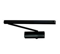 PALMAT Automatic Adjustable Hydraulic Door Closer with Slide Track Arm and Iron Cover for Heavy Duty (Black)