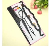 PALMATE 4-Piece Set Hair Styling Kit Topsy Tail Hair Pull Dish Needle Bun Donut Twist Braid Ponytail Maker Hair Comb Tools DIY Accessories
