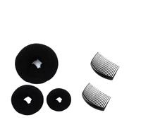 PALMATE Combo Set | 3 Donut Bun Makers + 2 Side Combs for Women & Girls | Hair Styling Tools for Perfect Buns, Puff Hairstyles & Daily Hair Care | Reusable, Lightweight & Easy to Use