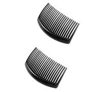 Palmate Plastic Black Hair slide Clip Hairpin Side Combs Pin for Women or Girls - Pack of TWO