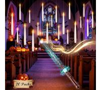 Palmatte 20P Floating Candles with Wand Timer Halloween Decorations Indoor | Upgraded Hanging Floating Candles Battery Operated, Flameless Candles with Remote, Halloween Decor Birthday Party Decorations