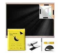 Palmcee Blackout Blinds, Portable Black Out Blinds Stick On With 4 Velcro, Ruler, Cutter, No Drill Blinds Curtains, Croppable Blackout Blinds for Bedroom Travel, 300x145CM