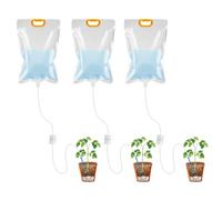 Palmcee Drip Watering Bag, 3Pack Plant Drip Irrigation Kit with Adjustable Flow Valve Switch Automatic Watering Device Self Watering System for Indoor & Outdoor Plants (3.5 L)