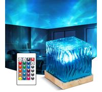 Palmcee Galaxy Projector Night Light for Bedroom, 16 Color Northern Lights Projector, Night Light with Remote Control, Cube Ocean Wave LED Colour Changing Lamp for Bedroom/Party/Game Rooms