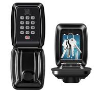 Palmcee Key Safe Wall Mounted, Police Approved, Large Key Lock Box with Resettable 12-Digit Code, Weatherproof Cover for Home Garage Office School (Black)