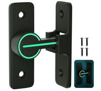 Palmcee Sliding Door Kit, 90° Heavy Duty Latch Hook Door Lock, Zinc Alloy Luminous Gate Gate Latch, Hotel Door Lock Travel Safety, Bathroom Lock with Door Bolt Door Catch for Bathroom Window