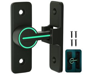 Palmcee Sliding Door Kit, 90° Heavy Duty Latch Hook Door Lock, Zinc Alloy Luminous Gate Gate Latch, Hotel Door Lock Travel Safety, Bathroom Lock with Door Bolt Door Catch for Bathroom Window
