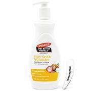 Palmer’s Shea Butter Raw Shea Nourish Daily Body Lotion 400ml with Bargainstore Spatula - Deep Moisturising Lotion with Vitamin E, 48 Hour Hydration for Dry Skin