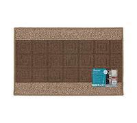 Palmero Machine Washable Latex Backed Carpet Door Mat, Brown/Beige