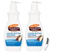 Palmer's Cocoa Butter Body Lotion 2 x 400ml with Pump and Cosmetic Spatula - Daily Moisturiser with Vitamin E for Dry Skin - 48Hr Hydration, Smoothes Marks and Evens Skin Tone
