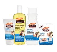 Palmer's Cocoa Butter Formula Skincare Set - Includes Body Oil (250ml), Body Lotion (250ml), Hand Cream (60g), and Lip Balm (4g) for Deep Hydration and Soft, Smooth Skin