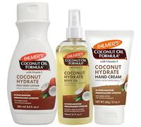 Palmers Coconut Oil Bundle - Body Oil 150ml, Body Lotion 250ml, and Hand Cream 60g - Coconut Hydrate and Moisturizing Skin Care Set