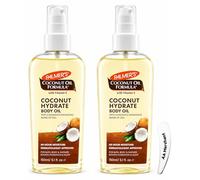 Palmer's Coconut Oil Formula Body Oil with Vitamin E - Hydrating & Radiance-Enhancing, 150ml x 2 with Cosmetic Spatula- Dermatologist Approved, Moisturizes for 48 Hours - Ideal for Bath, Body & Shower