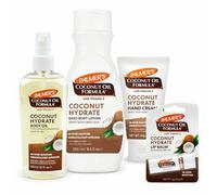 Palmer's Coconut Oil Formula Coconut Hydrate Body Care Set with Vitamin E - Moisturizing Body Lotion, Body Oil, Hand Cream, Lip Balm - 48 Hour Hydration for Dry Skin, 4-Piece Set