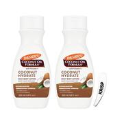 Palmer's Coconut Oil Formula Hydrating Body Lotion with Vitamin E, 48 Hour Moisture, 2 x 250ml Bottles with Spatula, Dermatologist Approved