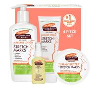 Palmer's Pregnancy Skincare Kit for Stretch Marks & Scars - 4-Piece Full-Size Set, Dermatologist Approved, Gift for Mom-to-Be (4128-6N)
