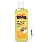 PALMER'S Shea Butter Formula Raw Shea Nourish Body Oil with Vitamin E, 250ml - Deep Moisturizing & Hydrating Body Oil for Dry Skin, Bath, Shower & Massage.(With Cosmetic Spatula)