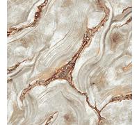 Palmetto Agate Marble Wallpaper - Rust Taupe Gold - Metallic Effect Textured Modern Luxury Heavyweight Vinyl