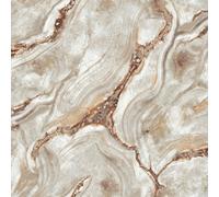 Palmetto Agate Marble Wallpaper Rust Taupe, Heavyweight Luxury Vinyl Washable Peelable 10m x 0.53m (57 sq ft) WL-529418