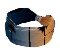 Palmetto Coast Silhouette Wide Headband, Headbands for Women Girls, Knotted Cross Turban Head Band, Non Slip Hairband for Yoga Workout Running