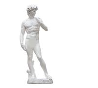 Palmetto Housewares David Sculpture Full Body Replica White Statue Hard Plastic Resin LWH 9 x 4 x 4 inches