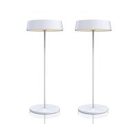Palmina 901 LED Table Lamp, Dimmable, 4400 mAh LED Table Lamp, Wireless, IP54 Protection, Lamp for Indoor/Outdoor Use, Suitable for Dining, Reading, Bedroom, Garden and Much More, White, 1 Piece