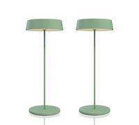 Palmina Wireless Table Lamps, Rechargeable and Dimmable Aluminium Table Lamps, 4400 mAh, IP54 Protection, Outdoor/Indoor/Green Table Light, 2 Pieces