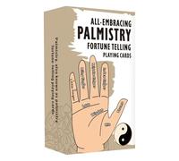 Palmistry Card Deck - Complete Fortune Telling Game Set, Beginner-Friendly Poker Cards for Spiritual Guidance, Interactive Learning, Fun Party Game, Divination Reading Tool with Vibrant Illustrations