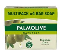 PALMOLIVE 4 Pack Naturals Soap Bar Moisture Care With Olive Milk, Each Pack (90 gram x 4) Vegan, Natural Origin Biodegradable Soap For Body Hands And Face (Pack Of 1 - Total 4 Bars)