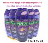 Palmolive Aroma Midnight Bliss Shower Gel Lavender & Ylang Ylang, 6 Pack calming