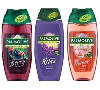 Palmolive Memories of Nature Shower Gel Set 3 x 250 ml Bottles Flower Field, Relax & Berry Picking from Kingdom Supplies with exclusive Beauty Tips