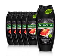 Palmolive Men Energising Shower Gel 6 x 250 ml - 3-in-1 for Body, Face and Hair - with Essential Oil and Magnesium Extract